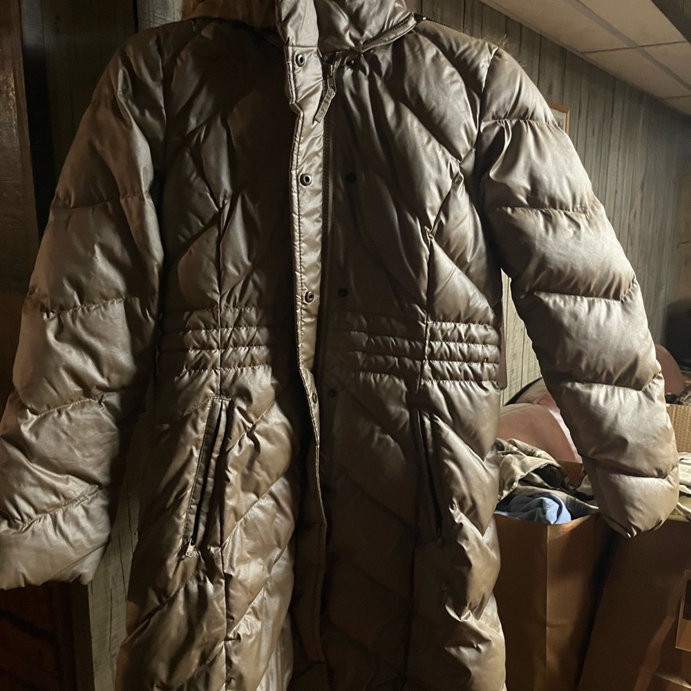 Talbots Women's Quilted Puffer Coat - Brown